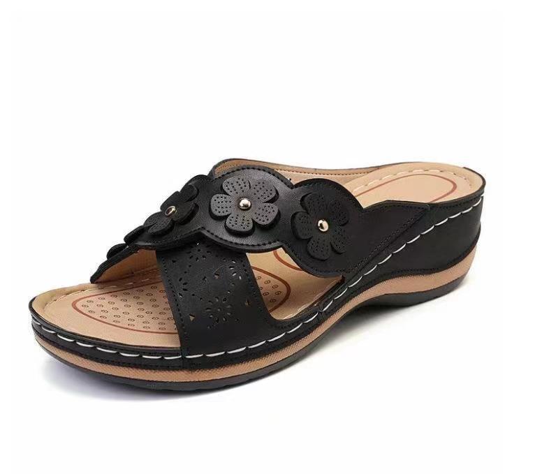 Damen Sandalen mit floralen Akzenten R&B