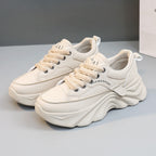 Damen modische Chunky Sneakers mit verstärktem Sohlenprofil und atmungsaktiver Obermaterialstruktur R&B