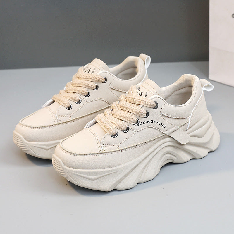 Damen modische Chunky Sneakers mit verstärktem Sohlenprofil und atmungsaktiver Obermaterialstruktur R&B
