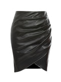 Damen rock mit asymmetrischer Drapierung und schickem Schnitt R&B
