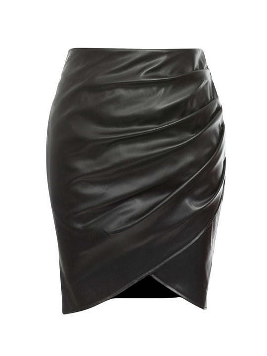 Damen rock mit asymmetrischer Drapierung und schickem Schnitt R&B