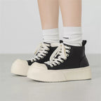 Damen Hohe Sneakers mit robustem Plateau und sportlichem Design