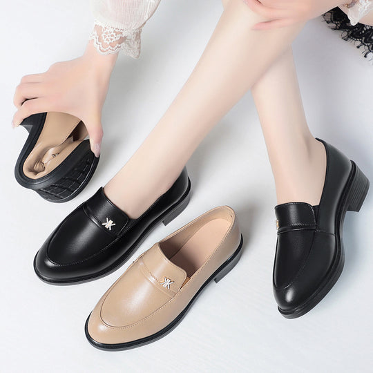 Damen Elegante Mokassins mit modischem Dekor und bequemem Blockabsatz R&B