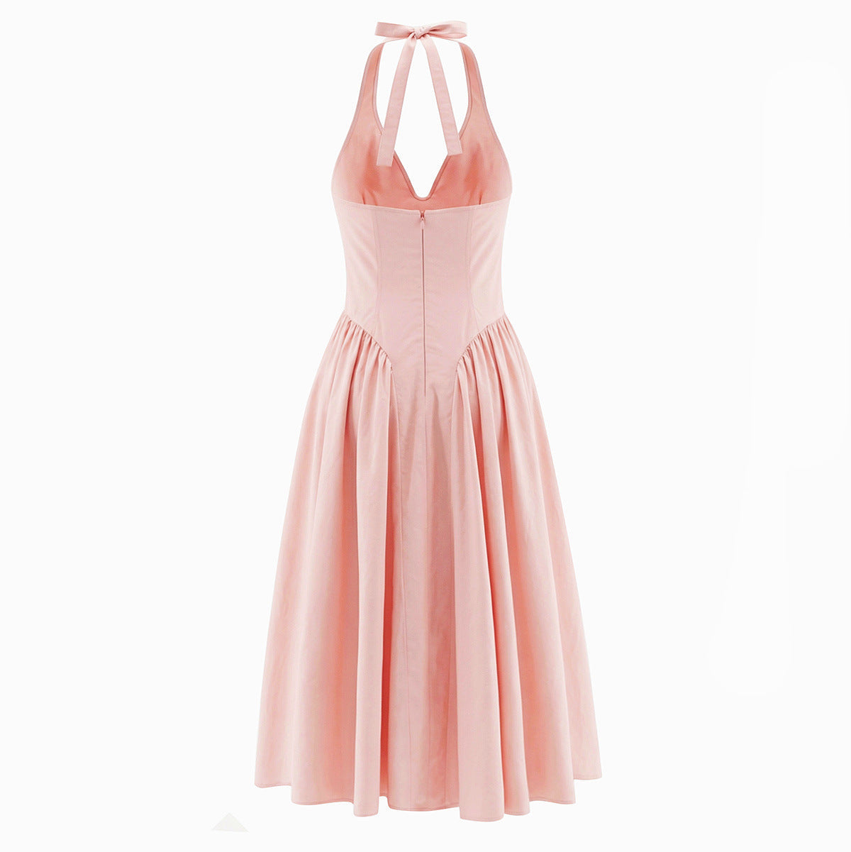 Damen Maxikleid mit tiefem V-Ausschnitt und Pommes-Rockdesign R&B