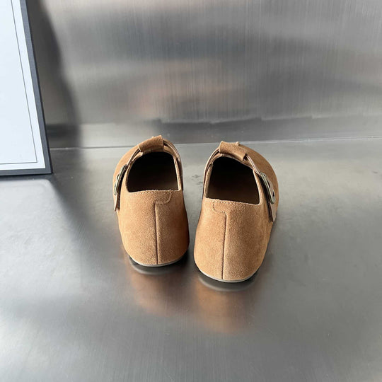 Damen Komfortable Wildleder-Clogs mit verstellbarem Riemen und ergonomischem Fußbett R&B