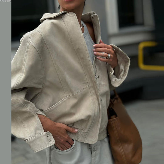 Damen lässige oversized Jacke R&B