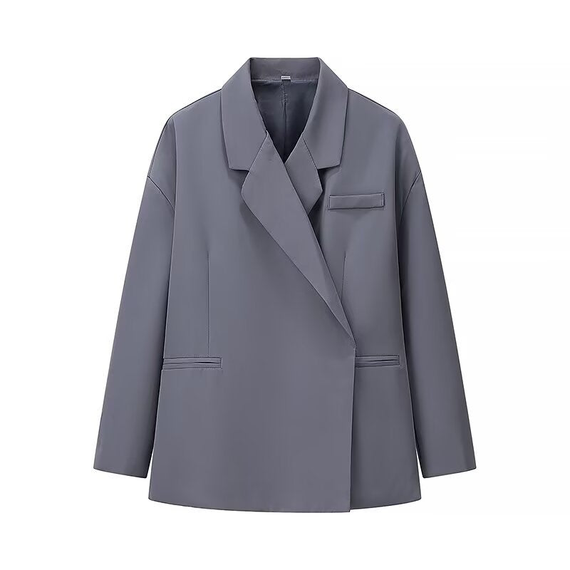 Damen elegante Oversize-Jacke mit schickem Revers R&B