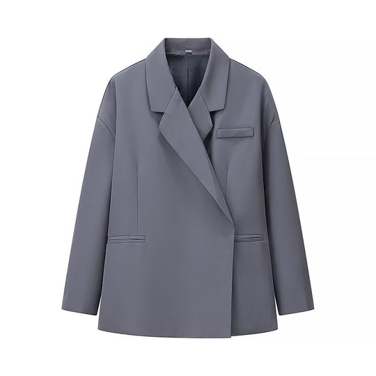 Damen elegante Oversize-Jacke mit schickem Revers R&B