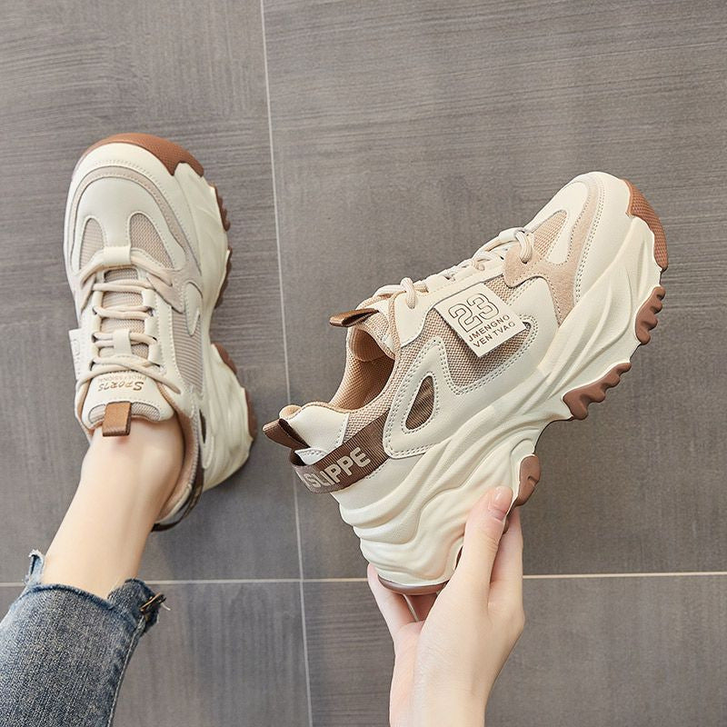 Damen Sportliche Chunky Sneakers mit atmungsaktiver Konstruktion und rutschfester Sohle R&B