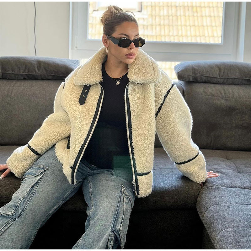 Damen Fleecejacke mit hohem Kragen R&B