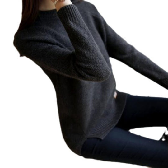 Damen eleganter Strickpullover mit strukturiertem Gewebe R&B
