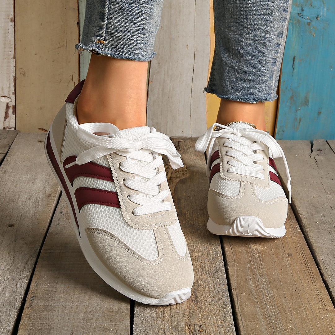 Damen Sportliche Sneaker mit atmungsaktiver Mesh-Konstruktion und modischen Akzenten R&B