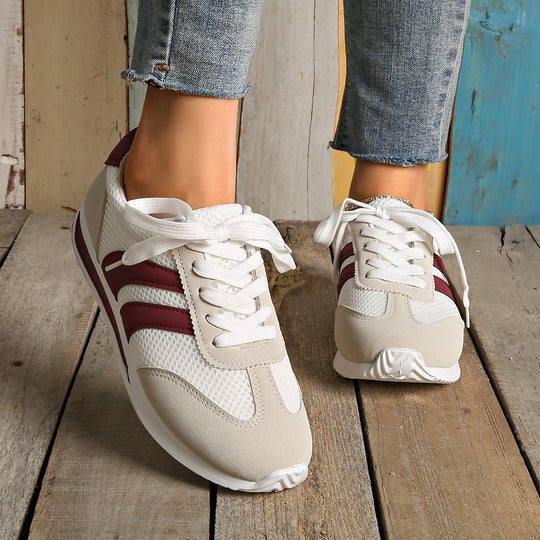 Damen Sportliche Sneaker mit atmungsaktiver Mesh-Konstruktion und modischen Akzenten R&B
