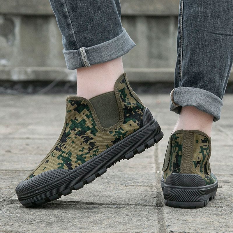 Damen Camouflage-Stiefeletten mit flexiblem Sohlenprofil R&B