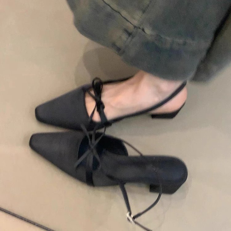 Damen elegante Slingback-Ballerinas mit dekorativem Schleifenakzent R&B