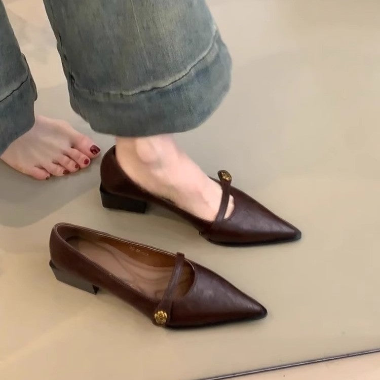 Damen Elegante Pumps mit modischem Riemen und komfortablem Blockabsatz R&B