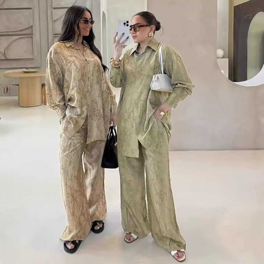 Damen lässiges Set mit floralem Muster und lockerer Passform R&B