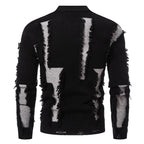 Herren Pullover mit auffälligem Fransen-Design