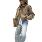 Damen Oversize Jacke mit funktionalen Taschen und weichem Futter R&B