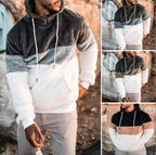 Herren lässiger Fleece Pullover mit hohem Kragen und asymmetrischem Design