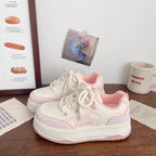 Damen Komfortable Plateausneaker mit atmungsaktivem Obermaterial und dämpfender Sohle