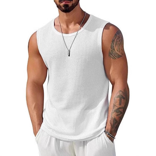 Herren Sportliches Tanktop mit atmungsaktiver Wabenstruktur R&B
