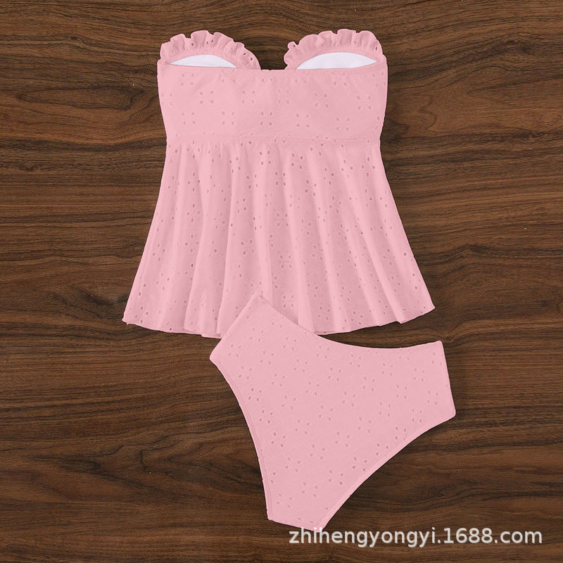 Damen Bustier-Badeanzug mit elegantem Rüschendesign R&B