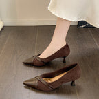 Damen elegante Slingback-Pumps mit spitzem Zehenbereich und modischem Riemchen