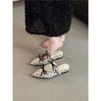 Damen spitze Slipper mit verspieltem Schleifendetail R&B