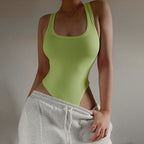 Damen Figurbetonter Body mit feinen Rippstrukturen R&B