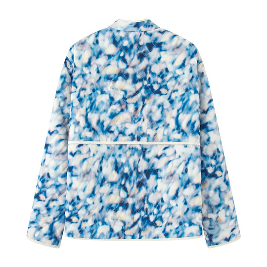 Damen außergewöhnliche Steppjacke mit floralen Mustern und praktischen Taschen R&B