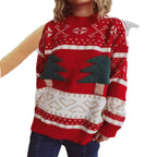 Damen festlicher Strickpullover mit weihnachtlichem Motiv und weichem Material R&B