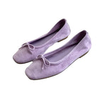 Damen Flache Ballerinas mit zierlichem Schleifenakzent