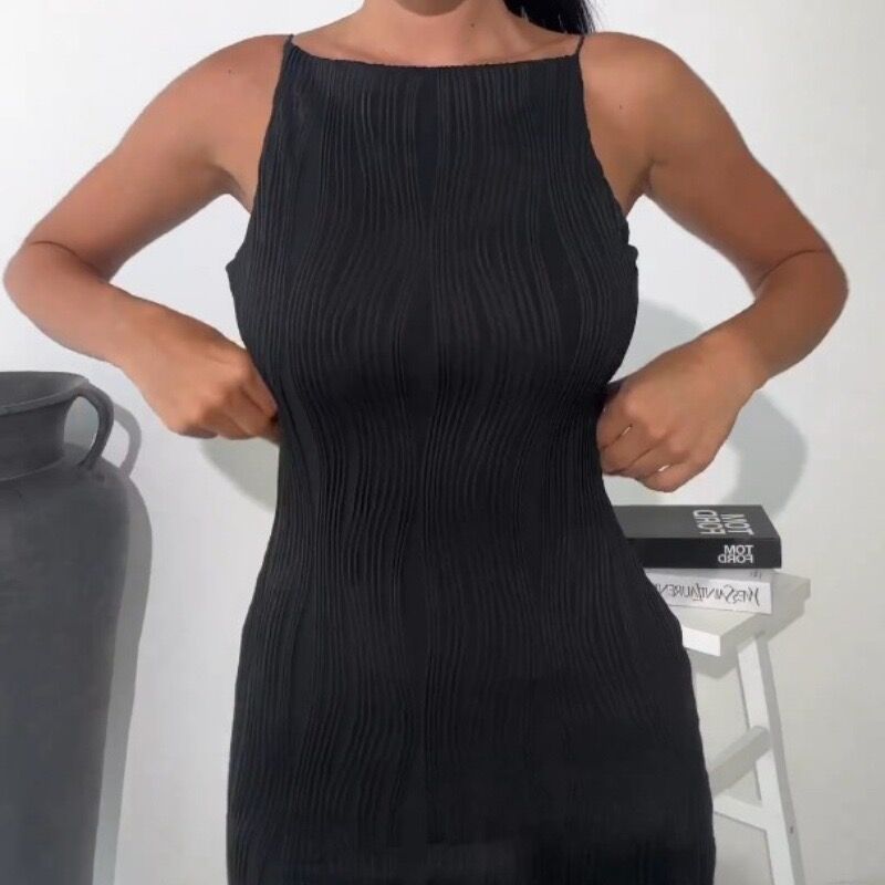Damen Figurbetontes Mini-Kleid mit innovativer Rippstruktur R&B