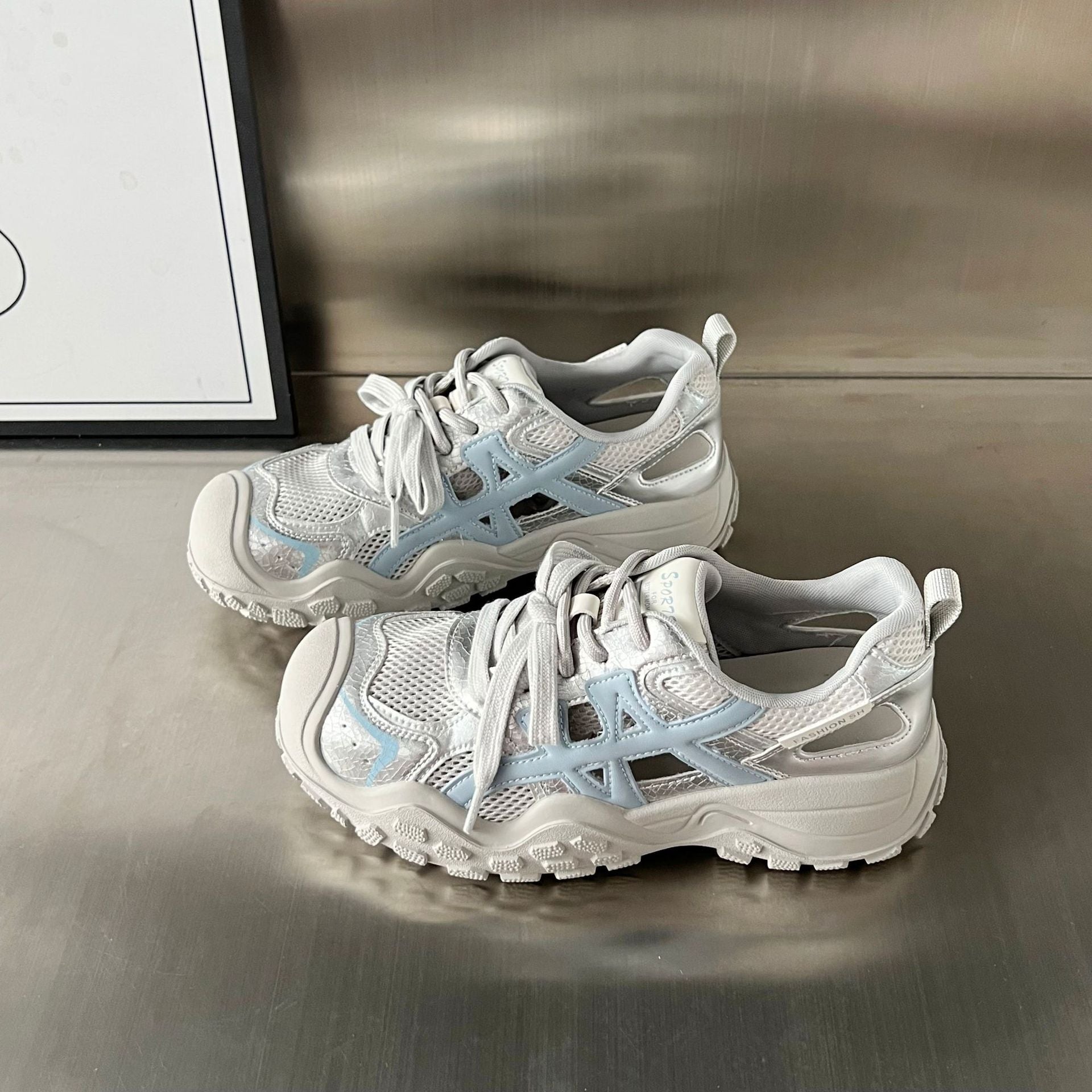 Damen Sportliche Lauf-Sneaker mit atmungsaktivem Mesh-Obermaterial und rutschfester Sohle R&B