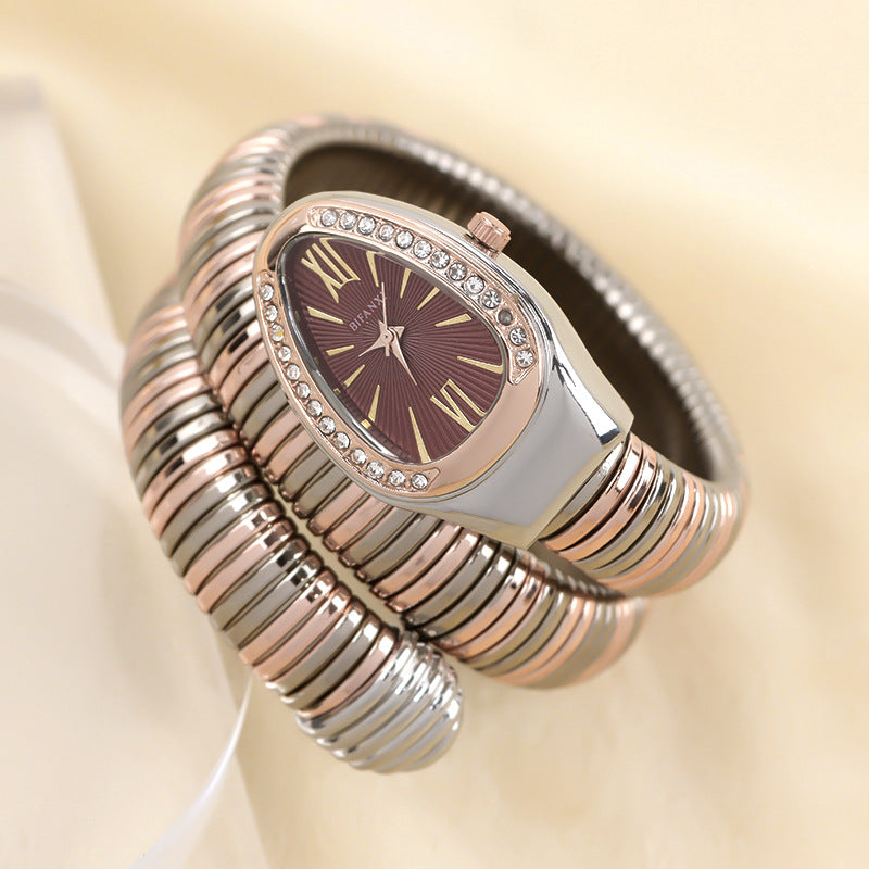 R&B | Schlangenuhr mit Quarzbewegung und Persönlichem Armband