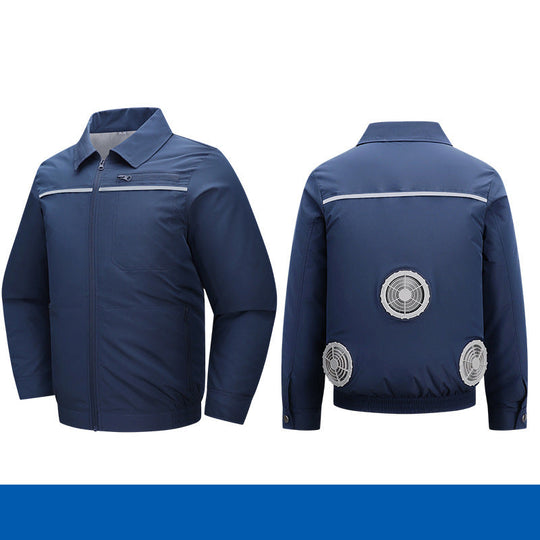 Herren nan atmungsaktive Kühljacke mit integrierten USB-Lüftern R&B