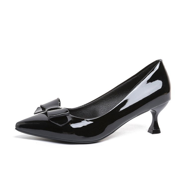 Damen elegante Pumps mit Schleifenakzent R&B