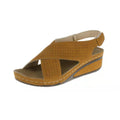 Damen Komfortable und luftige Keil-Sandalen mit perforierten Details