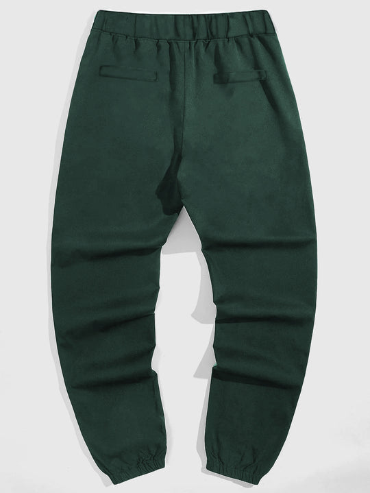 Herren Freizeit Jogginghose mit kontrastierenden Reißverschlusstaschen und elastischem Bund R&B