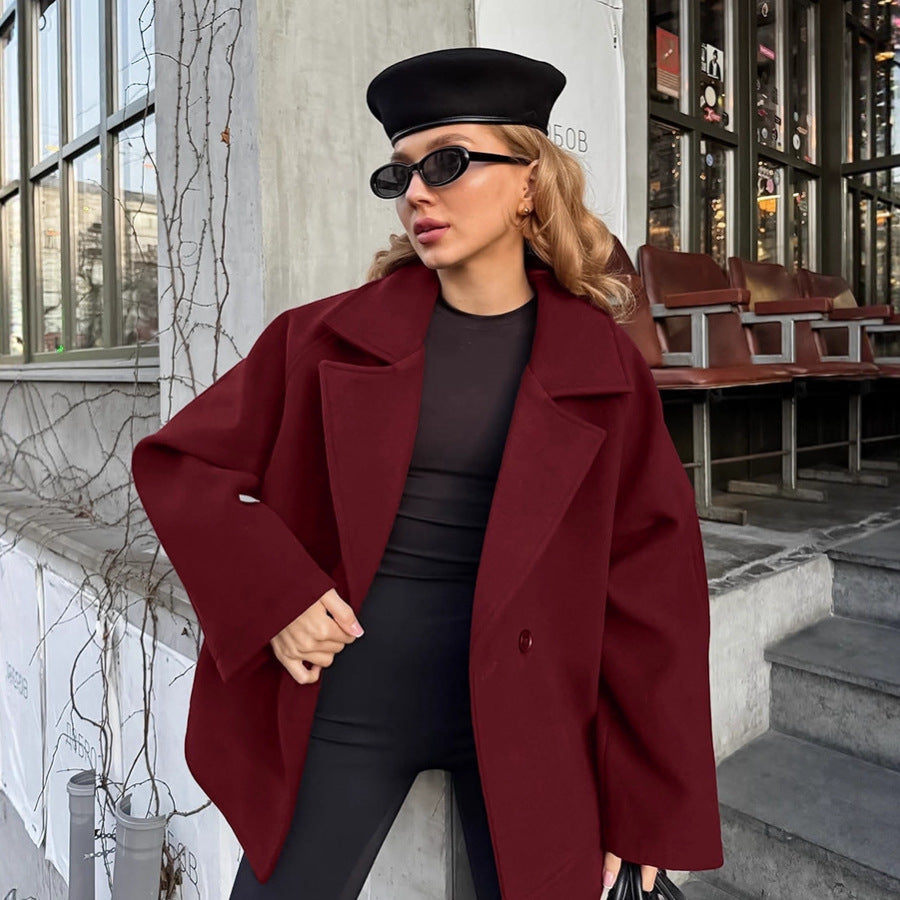 Damen Elegante Wickeljacke mit Gürtel und lässigem Schnitt R&B