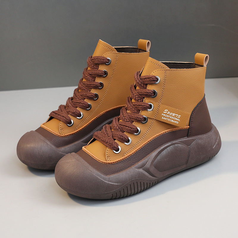 Damen trendige High-Top Sneakers mit rutschfester Sohle und atmungsaktivem Obermaterial R&B