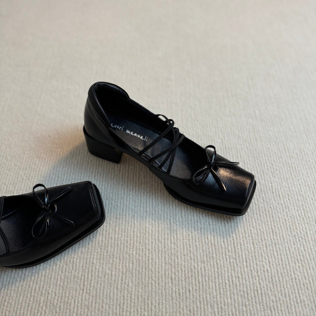 Damen Ballerinas mit dekorativen Schleifen und hochwertiger Metallic-Oberfläche R&B