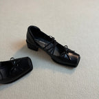Damen Ballerinas mit dekorativen Schleifen und hochwertiger Metallic-Oberfläche