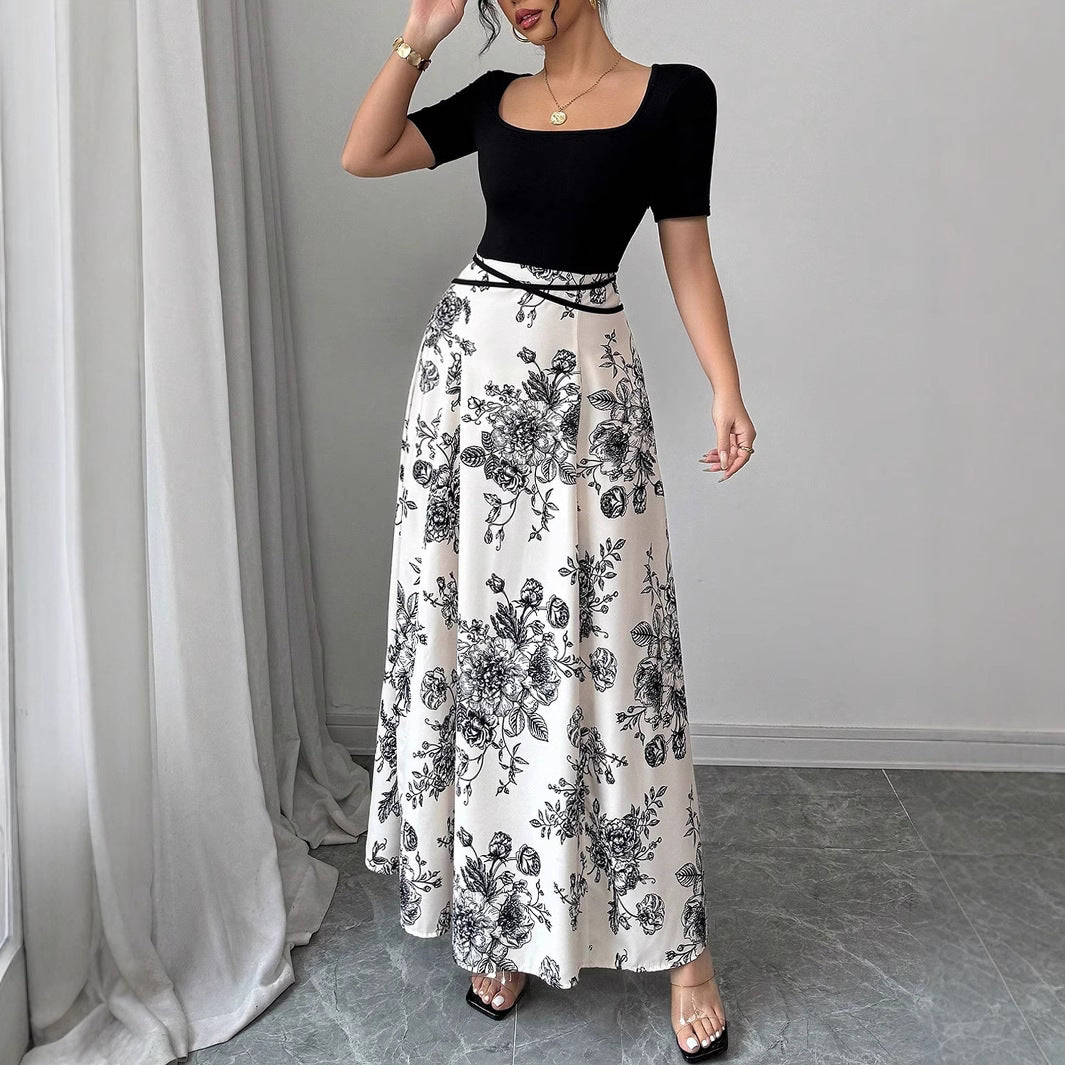 Damen Eleganter Maxirock mit floralem Muster R&B