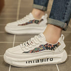 Damen Modische Sport Sneakers mit buntem Designdruck R&B