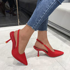 Damen Slingback-Pumps mit spitzem Zehenbereich R&B