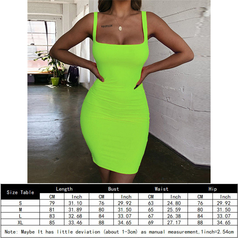 Damen Bodycon Minikleid mit breiten Trägern und taillierter Silhouette R&B