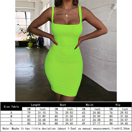 Damen Bodycon Minikleid mit breiten Trägern und taillierter Silhouette R&B