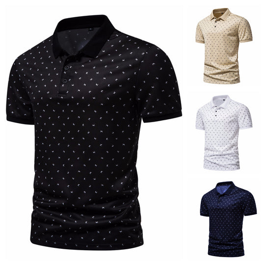 Herren Poloshirt mit modernem Muster und atmungsaktiven Eigenschaften R&B